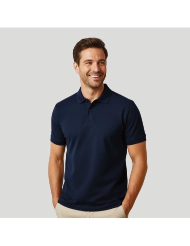STR-SW160-Mens Organic Cotton Piqué Polo